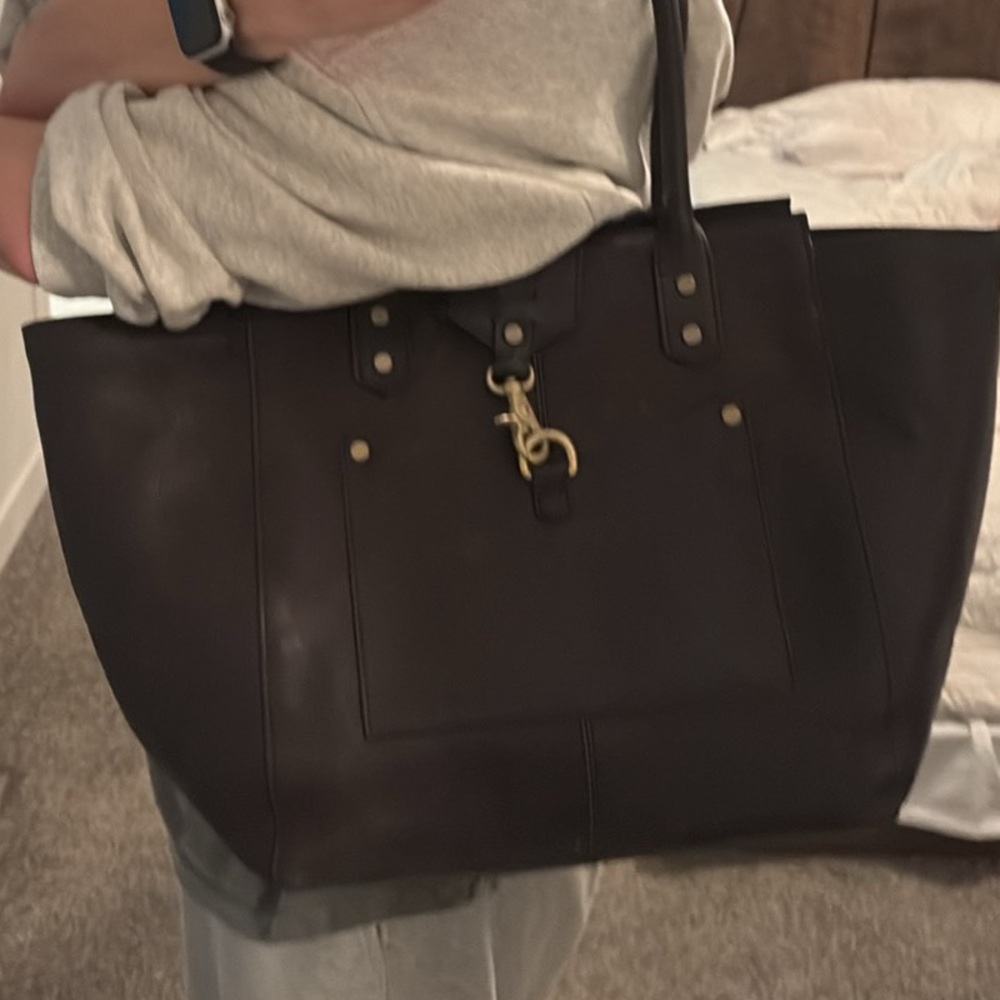Large leather Abercrombie and Fitch tote